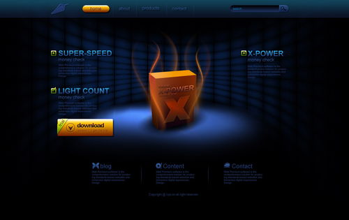 軟件產(chǎn)品網(wǎng)頁設計效果